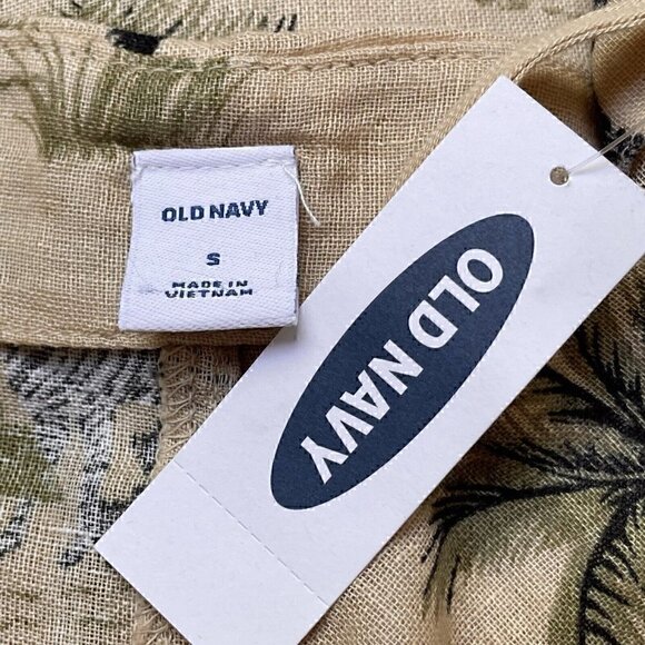 NWT Sleeveless Camisole Linen Blend Safari Design Button Front Women S Old Navy - Picture 10 of 13